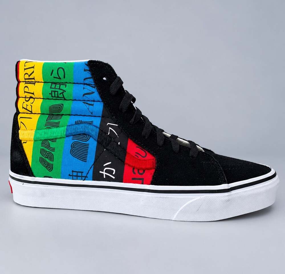 Vans Sk8-Hi Spirit Multicolor High Top Sneakers Men’s 9.5 Women’s 11 Black NEW